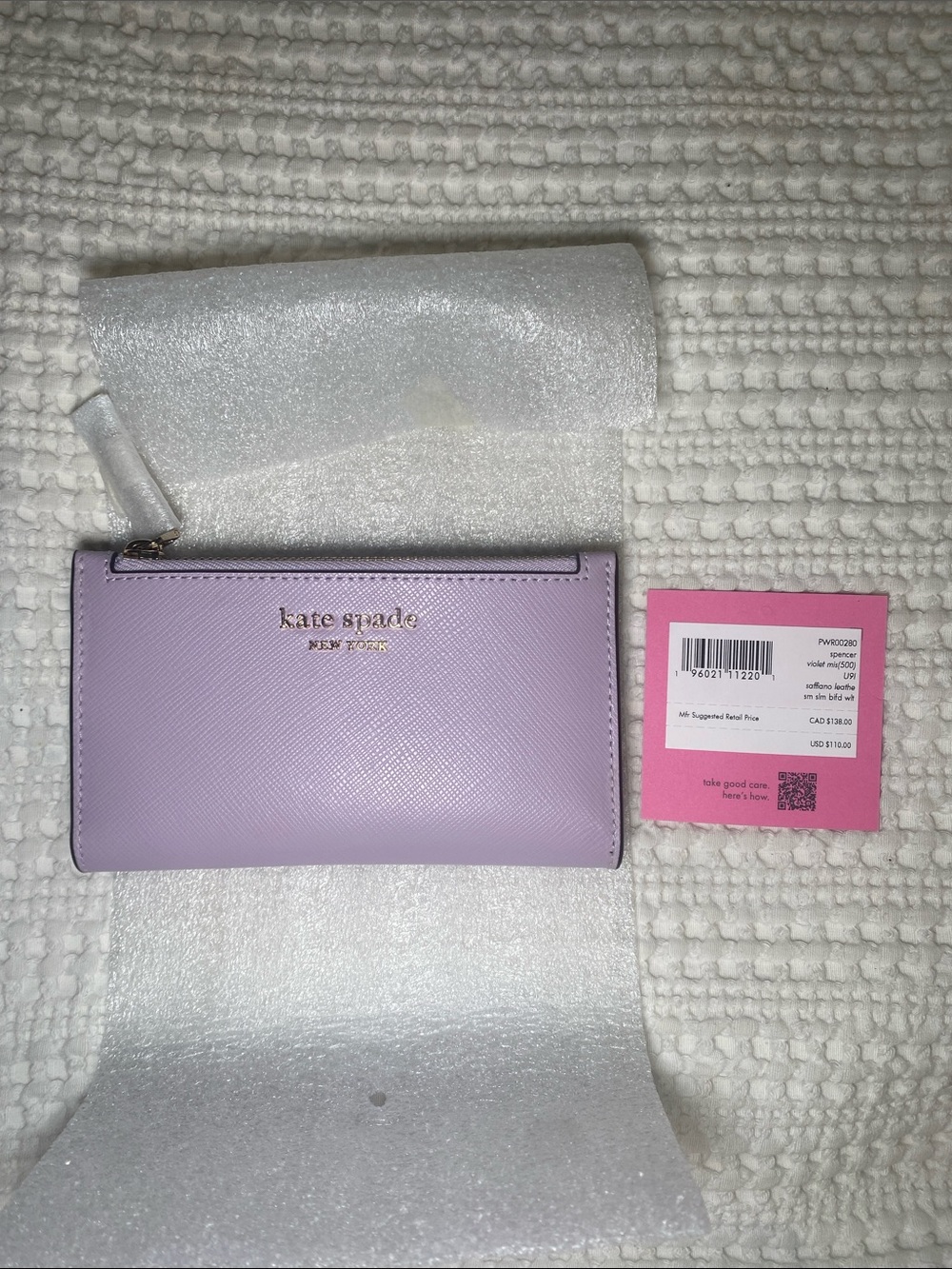 NWT Kate Spade Violet Saffiano Leather Wallet with Gold Hardware 🦄✨